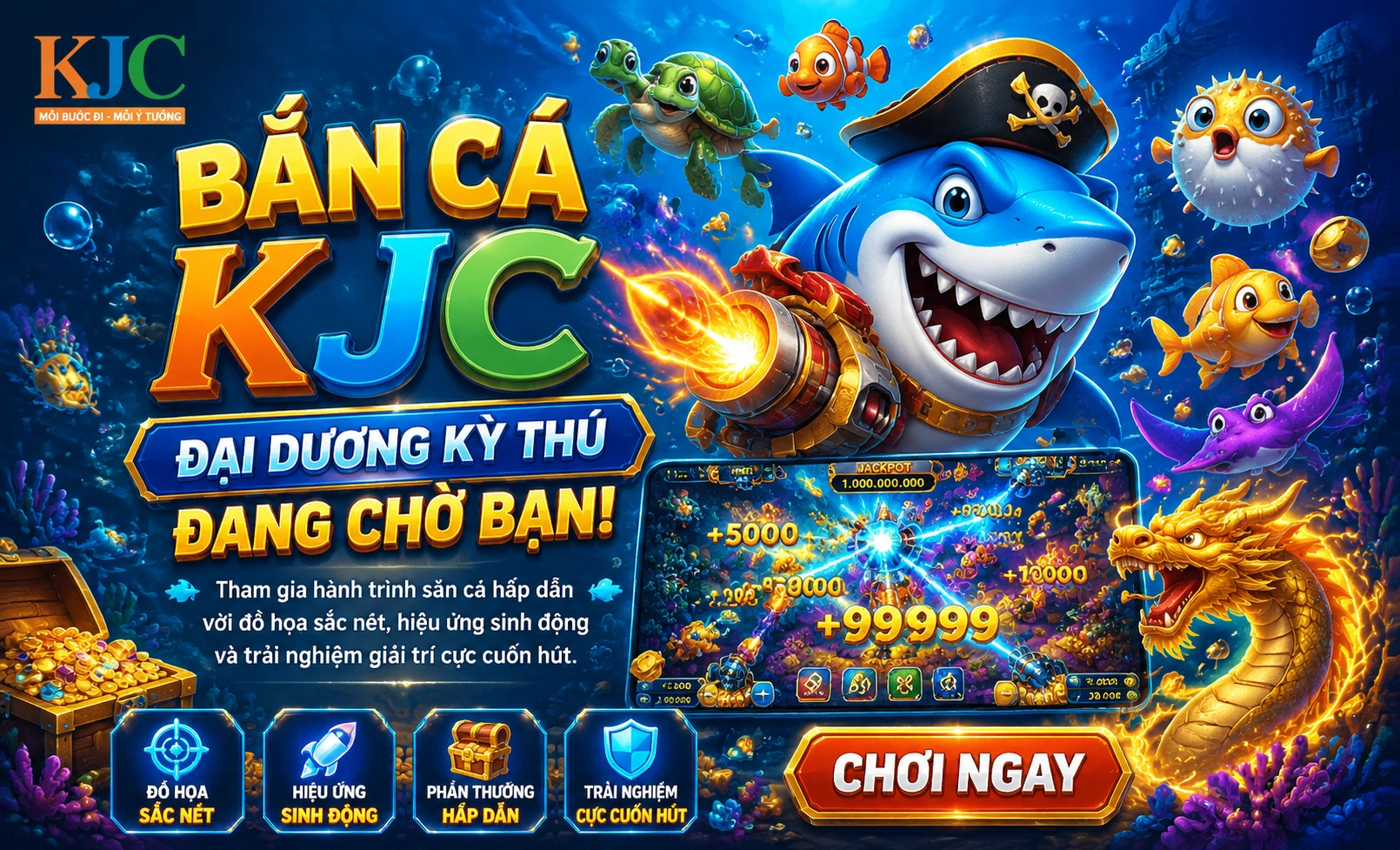 KJC Bắn Cá - boss và jackpot KJC Bắn Cá hero image 2
