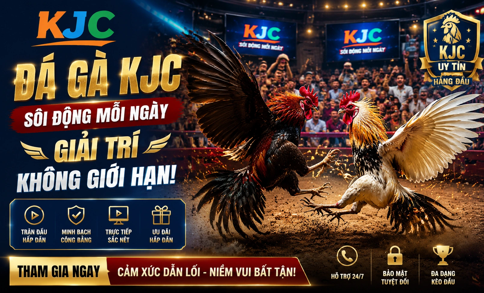KJC Đá Gà - Trận Đá Gà Sôi Động, Thưởng Ngay +158K